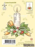 Акриловый штамп от LeCreaDesign - Clear stamp Christmas arrangement 2. with single candle