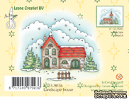 Акриловый штамп от LeCreaDesign - Clearstamp Winter landscape house - Зимний пейзаж с домиком