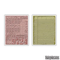 Папки для тиснения от Sizzix - Texture Fades Embossing Folders 2PK - Collage & Notebook Set, 2 шт.