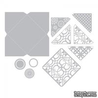 Ножи от Sizzix - Thinlits Plus Die Set 12PK - Envelope, Square, Конверт с ажурным квадратом