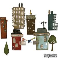 Ножи от Tim Holtz Alterations - Thinlits - Suburbia Cityscape - Die Set 34 Pack