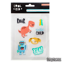  Акценты резиновые от Crate Paper -  Cool Kid - Rubber Accents, 7 шт - ScrapUA.com