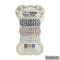 Набор шнурочков от We R Memory Keepers -Sew Easy Fancy Floss Bakers Twine - Neutrals, 3 шт. - ScrapUA.com