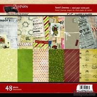 Набор бумаги 7Gypsies - Santas Journey - Paper Pack, 15х15 см, 24 листа, двусторонняя - ScrapUA.com