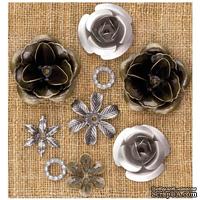 Металлические украшения Prima - Finnabair Vintage Mechanicals Metal Trinkets - Roses