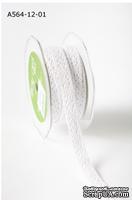 Кружево на клеевой основе от May Arts - Adhesive Crochet Ribbon, цвет белый, 1,2 см, 90 см