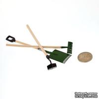 Садовый инвентарь: лопата, грабли, тяпка от Art of Mini