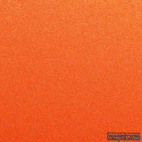 Дизайнерский картон с металлизированным эффектом Sirio pearl orange glow, размер:30х30 см, цвет: оранжевый, плотность: 300 г/м2, 1 шт