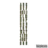 Лезвие от Sizzix - Tim Holtz - Inside Out Decorative Strip Alphabet Die  - Алфавит