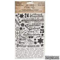 Натирки Tim Holtz - Ideaology - Remnant Rubs - Christmastime, 2 листа