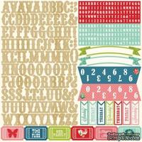 Наклейки - Алфавит от Echo Park - Beautiful Life Collection - 12 x 12 Cardstock Stickers - Alphabet, 30x30 - ScrapUA.com