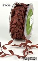 Лента от May Arts - Leaves Ribbon - RUST, 90 см  (дина листика 12 мм) - ScrapUA.com