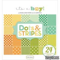 Набор скрапбумаги Carta Bella - It&#039;s a Boy - Dots and Stripes, 15х15 см - ScrapUA.com