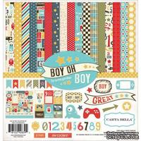 Набор двусторонней бумаги Carta Bella - Boy Oh Boy - Collection Kit, 30х30 см