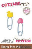 Лезвие CottageCutz - Diaper Pins Mini, 4,5х4,5 см - ScrapUA.com