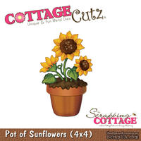 Лезвие CottageCutz - Pot of Sunflowers, 10х10 см