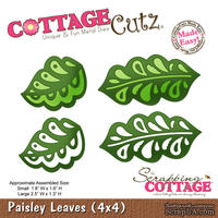 Лезвие CottageCutz - Paisley Leaves, 10х10 см - ScrapUA.com