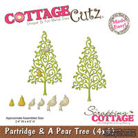 Лезвие CottageCutz Partridge &amp; A Pear Tree, 10х10 см - ScrapUA.com