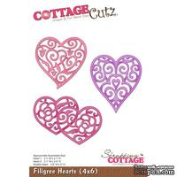 Лезвие CottageCutz - Filigree Hearts, 10х15 см