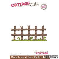 Лезвие CottageCutz Rustic Fence w/ Grass Border, 10х15 см