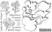 Набор ножей и штампов от Poppystamps - Peony Stems and Blossoms