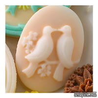 Украшение Webster's Pages - Голубки - Cameo Bulk Pack- Kissing Birds, 1 шт.