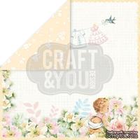 Лист скрапбумаги от Craft and You Design - Hello Baby, 30х30 см, CP-HB06