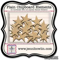 Набор фигурок из чипборда Jenni Bowlin Mini Chipboard Pieces - Star, 24 штуки