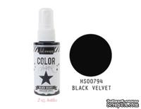 Краска - спрей от Heidi Swapp с перламутровым блеском - BLACK VELV - COLOR SHINE SPRITZ, черный, 50мл