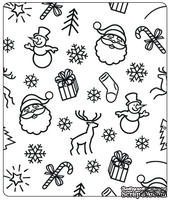 Папки для тиснения Crafts Too Embossing Folder - Christmas Background