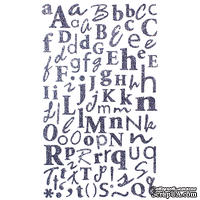 Наклейки - Alphabet Glitter Stickers - Charcoal, 170 шт