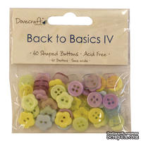 Набор пуговиц от Dovecraft - Back to Basics IV, 60 шт.