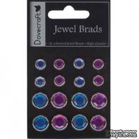 Брадсы Dovecraft - Jewel Brads – Purple and Blue - ScrapUA.com