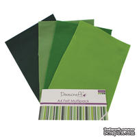 Набор отрезков фетра от Dovecraft - Felt Multiple Pack - Greens, 8 шт.