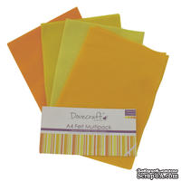 Набор отрезков фетра от Dovecraft - Felt Multiple Pack - Yellows, 8 шт.