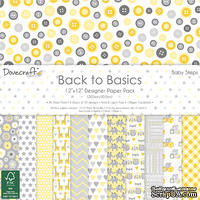 Набор бумаги от Dovecraft - Back to Basics Baby Steps (30x30 см), 36 листов, односторонняя - ScrapUA.com