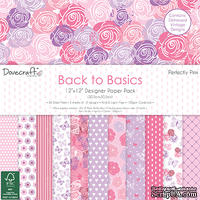 Набор бумаги от Dovecraft - Back to Basics Perfectly Pink (30x30 см), 36 листов, односторонняя - ScrapUA.com