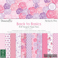 Набор бумаги от Dovecraft - Back to Basics Perfectly Pink (20x20 см), 48 листов, односторонняя