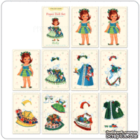 Набор дизайнерских бумажных кукол с рождественскими нарядами &quot;Holly Paper Doll Set&quot; - ScrapUA.com