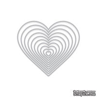 Набор ножей от Hero Arts -  Nesting Hearts Infinity - Сердца, 10 шт. - ScrapUA.com