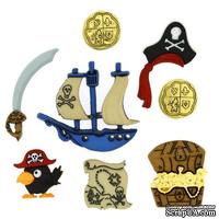 Набор декоративных пуговиц Dress It Up - Pirates - ScrapUA.com