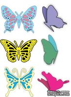 Лезвие от Cheery Lynn Designs - Small Exotic Butterflies #1 w/Angel Wings - DL112AB - ScrapUA.com