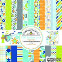 Набор кардстока от Doodlebug Cardstock - boys only, двусторонний, 30,5 x 30,5 см