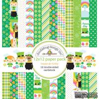 Набор кардстока от Doodlebug Cardstock - happy-go-lucky, двусторонний, 30,5 x 30,5 см