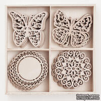 Дерев&#039;яні елементи dpCraft - Decors And Butterflies, 20 шт - ScrapUA.com