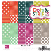 Набор бумаги от Echo Park "Dots & Stripes – Jewels", 30х30, 12 листов