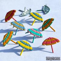 Набор брадсов Eyelet Outlet - Beach Umbrella Brads, 12 штук - ScrapUA.com