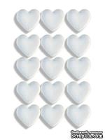 Прозрачные эпоксидные наклейки Epiphany Crafts - Bubble Caps Clear Heart 25