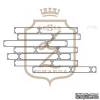 Акриловый штамп Lesia Zgharda F117b ДОШКИ ІЗ ЦВЯШКАМИ КОНТУР, 7х3.4 см.