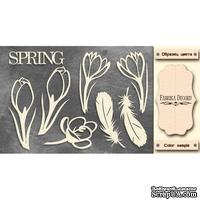 Набор чипбордов TM Fabrika Decoru Botany Spring 1, FDCH-307, цвет молочный - ScrapUA.com